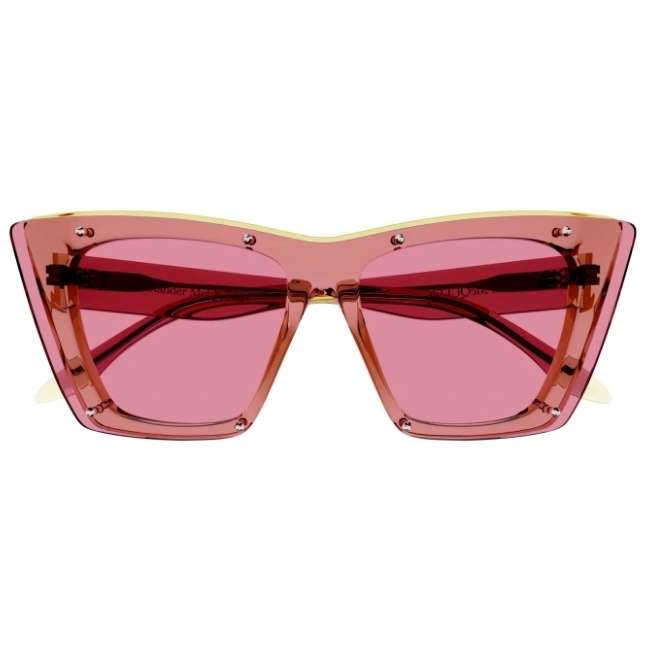 Alexander McQueen AM0361S 003 Women's Sunglasses – Pink / Gold Stud Details-Tudora