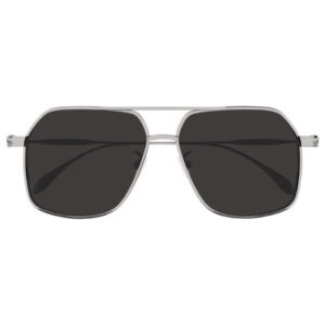 Alexander McQueen AM0372S 001 Men's Sunglasses – Black Metal Navigator-Tudora