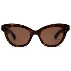 Alexander McQueen AM0391S 002 Women's Sunglasses – Havana / Brown Lens-Tudora