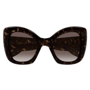 Alexander McQueen AM0402S 002 Women's Sunglasses – Havana / The Curve Butterfly-Tudora