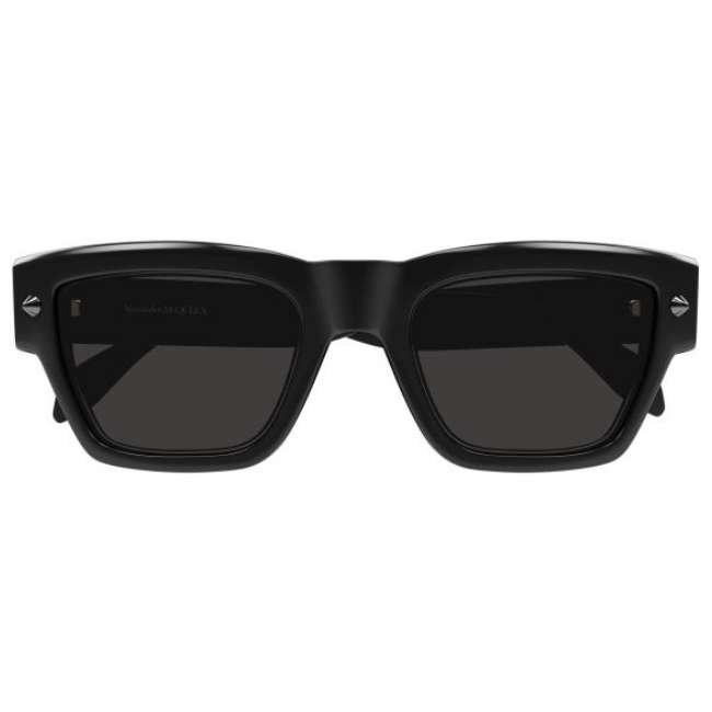 Alexander McQueen AM0409S 001 Men's Sunglasses – Shiny Black / Metal Stud Detail-Tudora