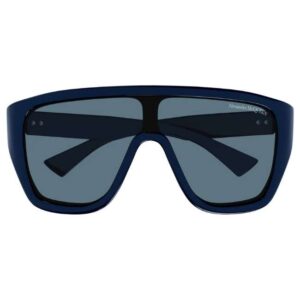 Alexander McQueen AM0430S 004 Men's Sunglasses – Blue / Logo Bar Mask-Tudora