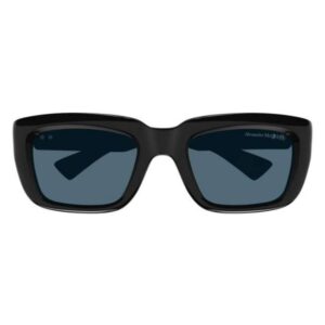 Alexander McQueen AM0431S 004 Men's Sunglasses – Blue / Graffiti Logo Square.Tudora