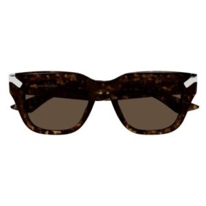 Alexander McQueen AM0439S 003 Men's Sunglasses – Havana / Sculpted Square-Tudora