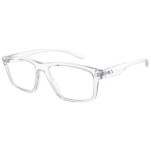 Armani Exchange Men's Transparent Rectangular Eyeglasses AX30948333-Tudora