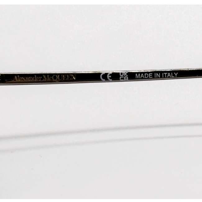 Alexander McQueen AM0367S 003 Women's Sunglasses – Gold / Blue Gradient - Image 8