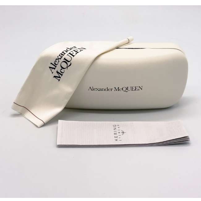 Alexander McQueen AM0367S 003 Women's Sunglasses – Gold / Blue Gradient - Image 9