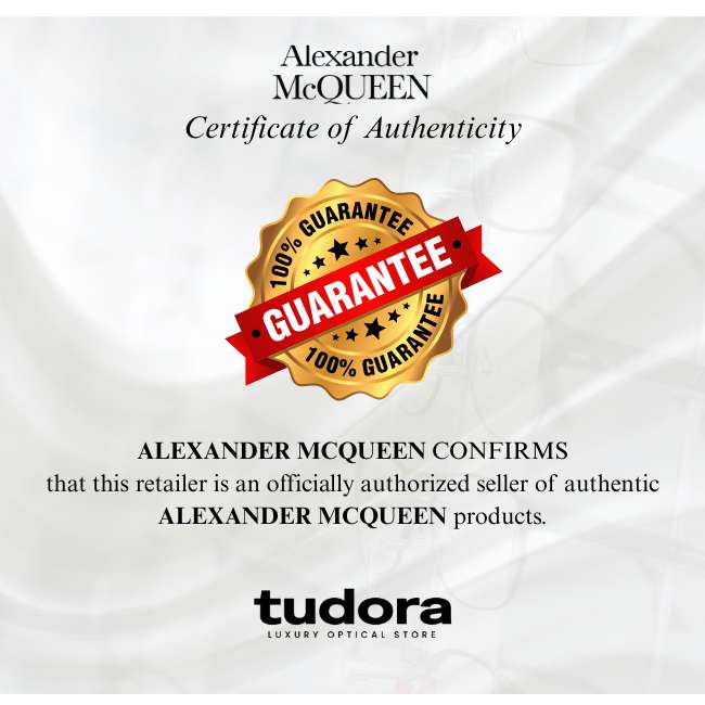 Alexander McQueen AM0367S 003 Women's Sunglasses – Gold / Blue Gradient - Image 10