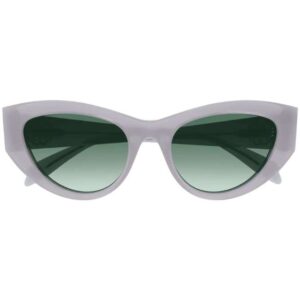 Alexander McQueen AM0377S 004 Women's Sunglasses – Dove Grey / Seal Logo-Tudora